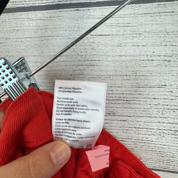 Vibrant Red Straight Leg Jeans - Picture 11 of 11